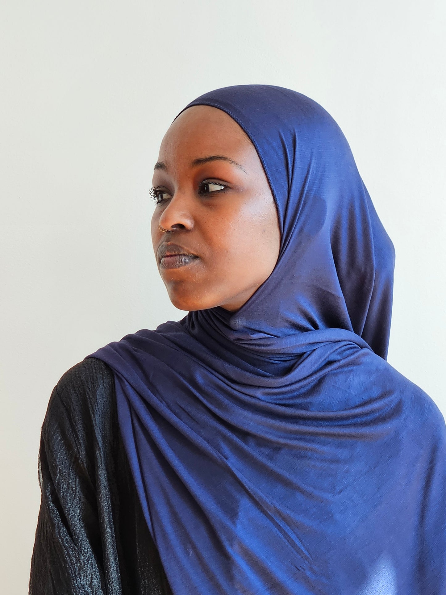 Jersey Hijab - Navy Blue