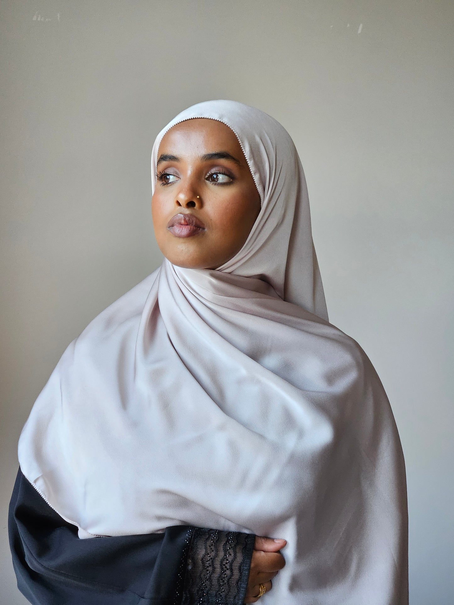 Serenity Beige Silk Scarf