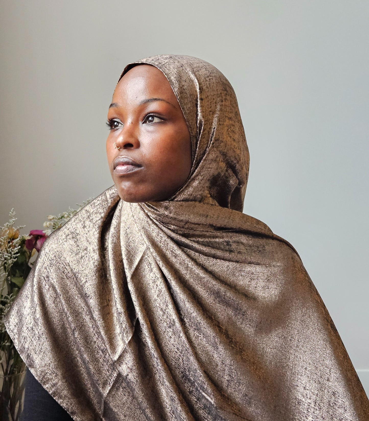 Gleaming Elegance: Metallic Pashmina Scarf Collection