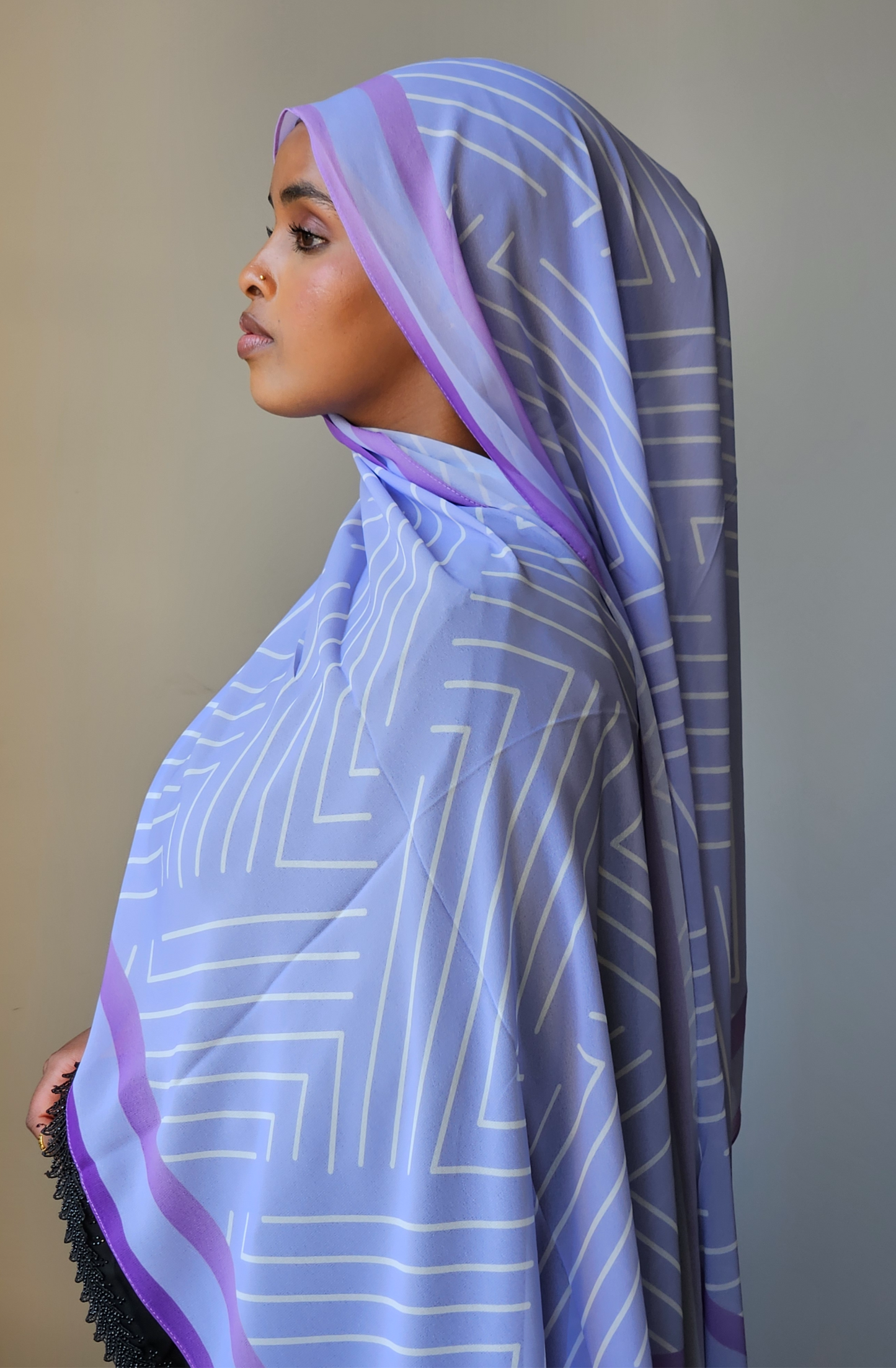 Periwinkle Geometric Chiffon