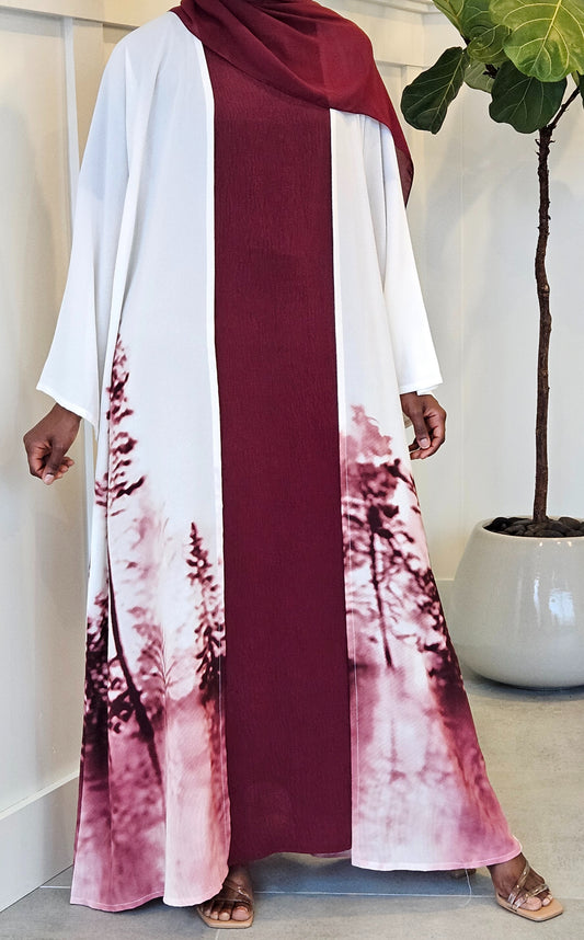 Breezy Elegance: Summer Light Abaya Set