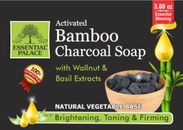 BAMBOO CHARCOAL SOAP WITH TEA TREE & LAVENDER EXTRACTS