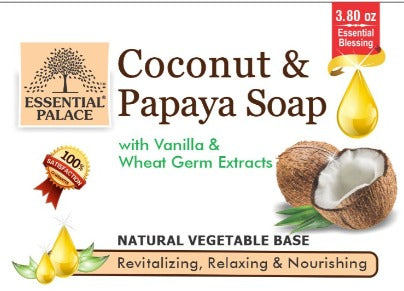 COCONUT & PAPAYA SOAP WITH VANILLA & OUTMEAL EXTRACTS