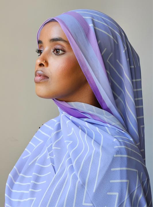 Periwinkle Geometric Chiffon