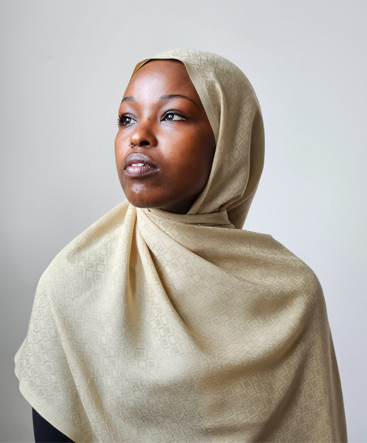 Crimson Essence Hijab- Cream