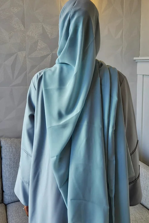 Blue Oasis Light Embroidery Abaya