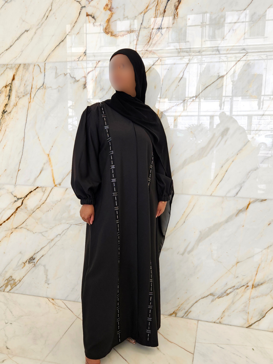 Black Classic Minimalist - Aurora Abaya Collection