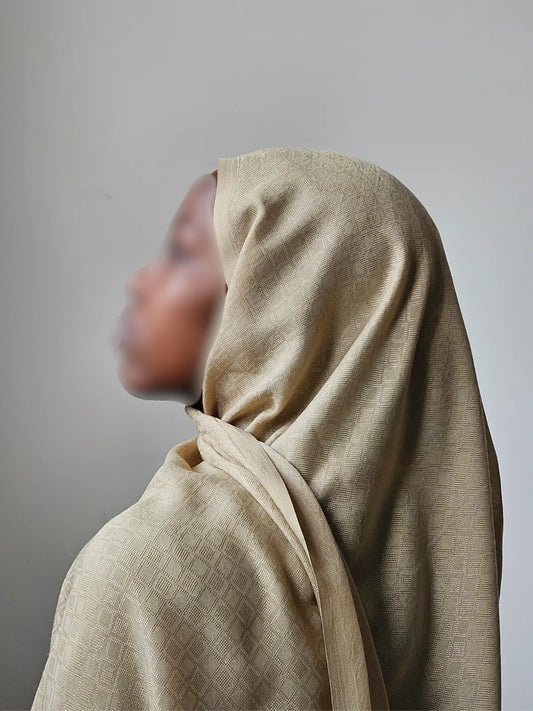 Cream Crimson Essence Hijab