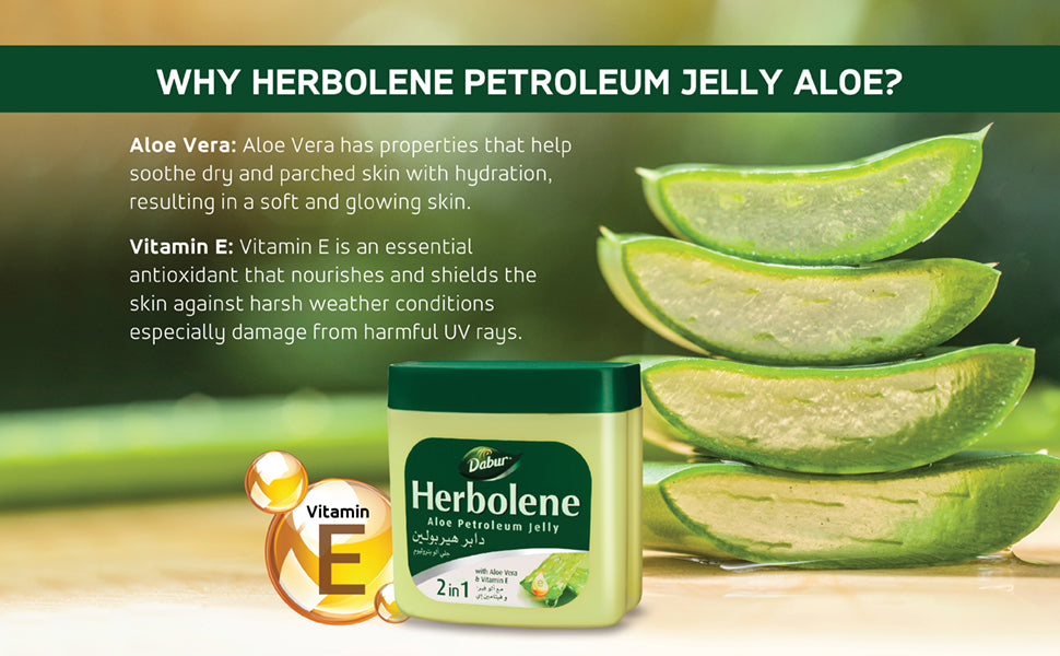 HERBOLENE ALOE VERA PETROLEUM JELLY - 425 ML/225ML/115ML