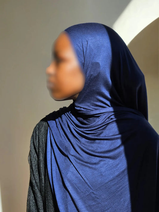 Jersey Hijab - Navy Blue
