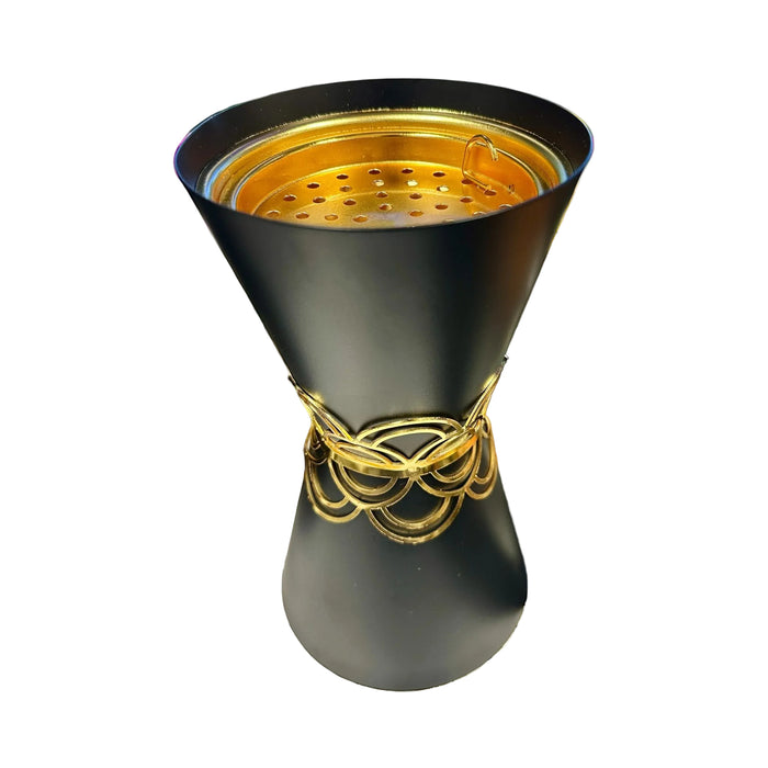GOLDEN HOURGLASS INCENSE BURNER