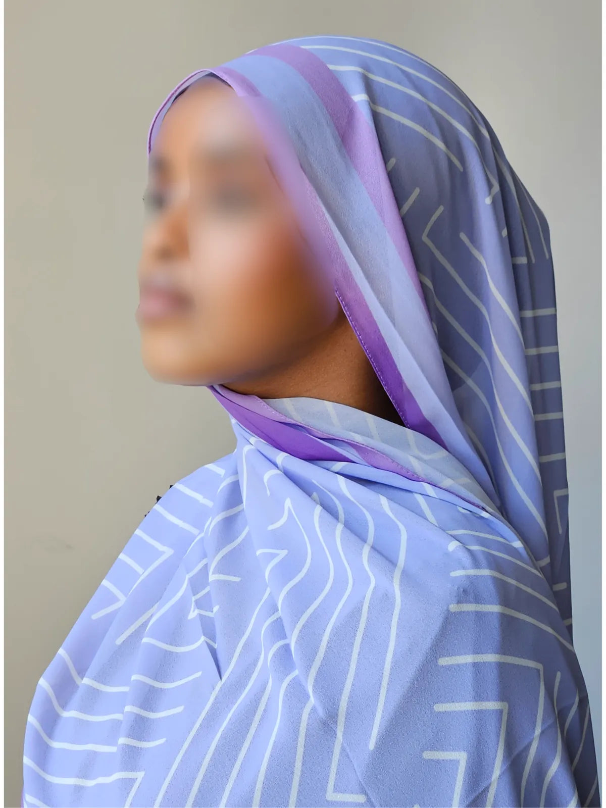 Periwinkle Geometric Chiffon
