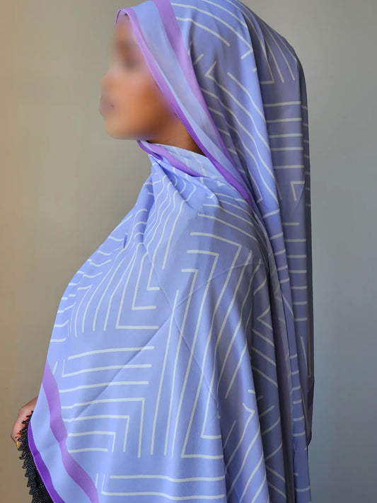 Periwinkle Geometric Chiffon