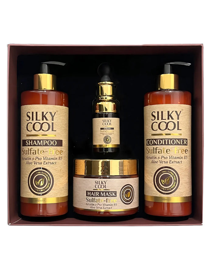 SILKY COOL SET - Free Gift Pack: Complete Hair Care Regimen for Ultimate Smoothness