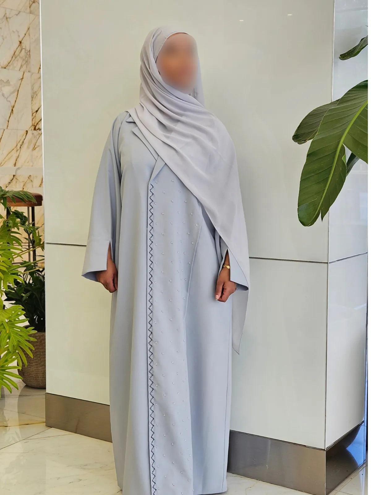 Silver Grey - Aurora Abaya Collection