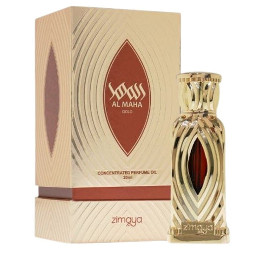 ZIMAYA Al Maha Gold Concentrated Perfume Oil with Premium Packaging