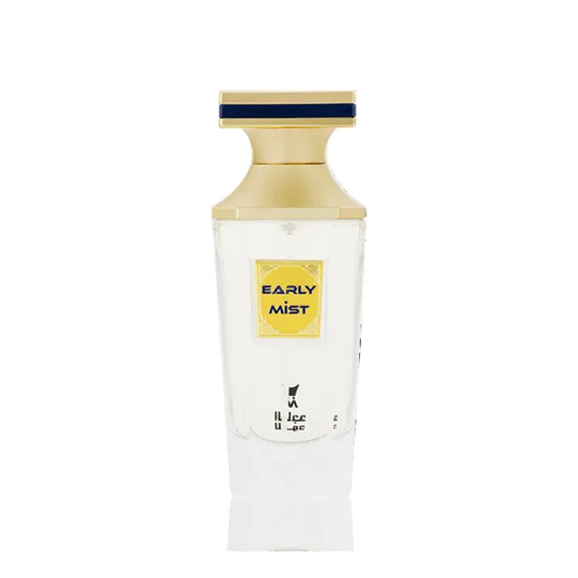 Early Mist Unisex Parfum 50ml elegant white perfume bottle with bergamot, woody, vetiver and musk fragrance notes