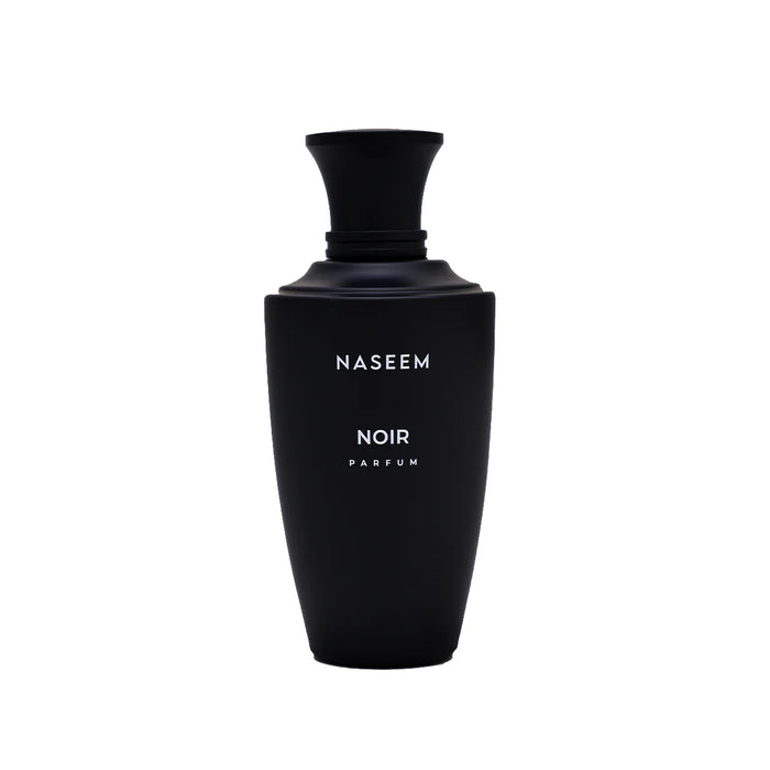 Naseem Noir 100ml parfum bottle in matte black, centered against a clean white background.