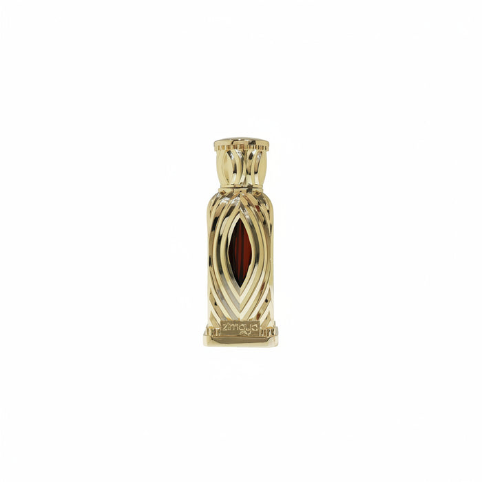 Zimaya Al Maha Gold Perfume Oil 20ml elegant gold bottle with amber vanilla fragrance notes